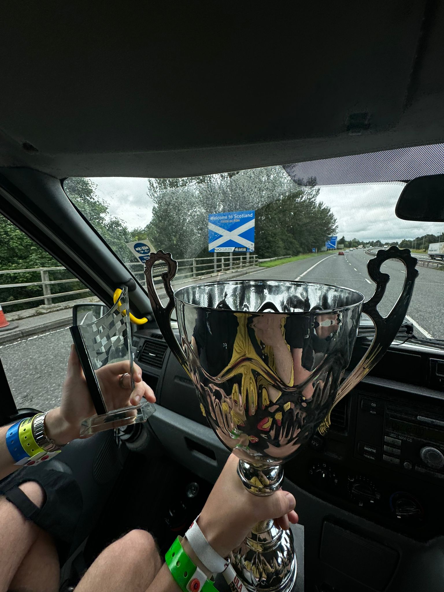 Trophy crossing the border